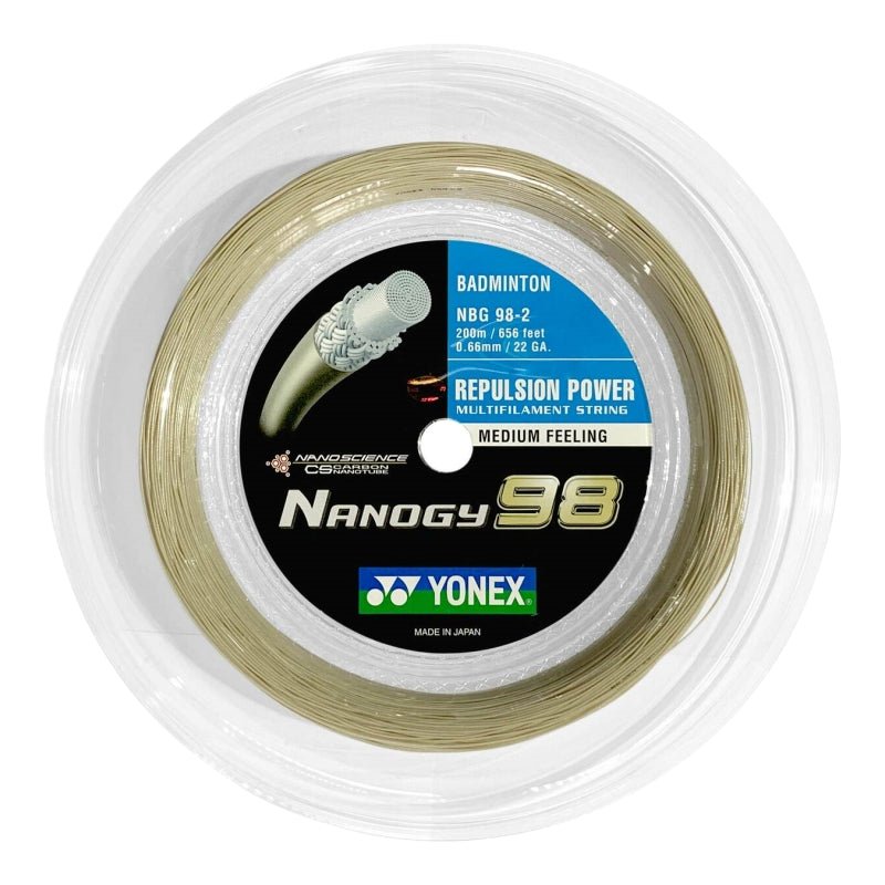 YONEX NANOGY 98 Badminton String Coil (200m) - Cosmic Gold - Gem Sports