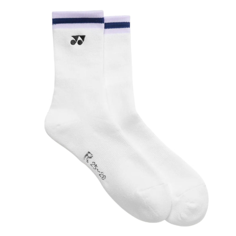 YONEX Sport Crew Socks (Made in Japan) 19252YX - Pale Lilac - Gem Sports