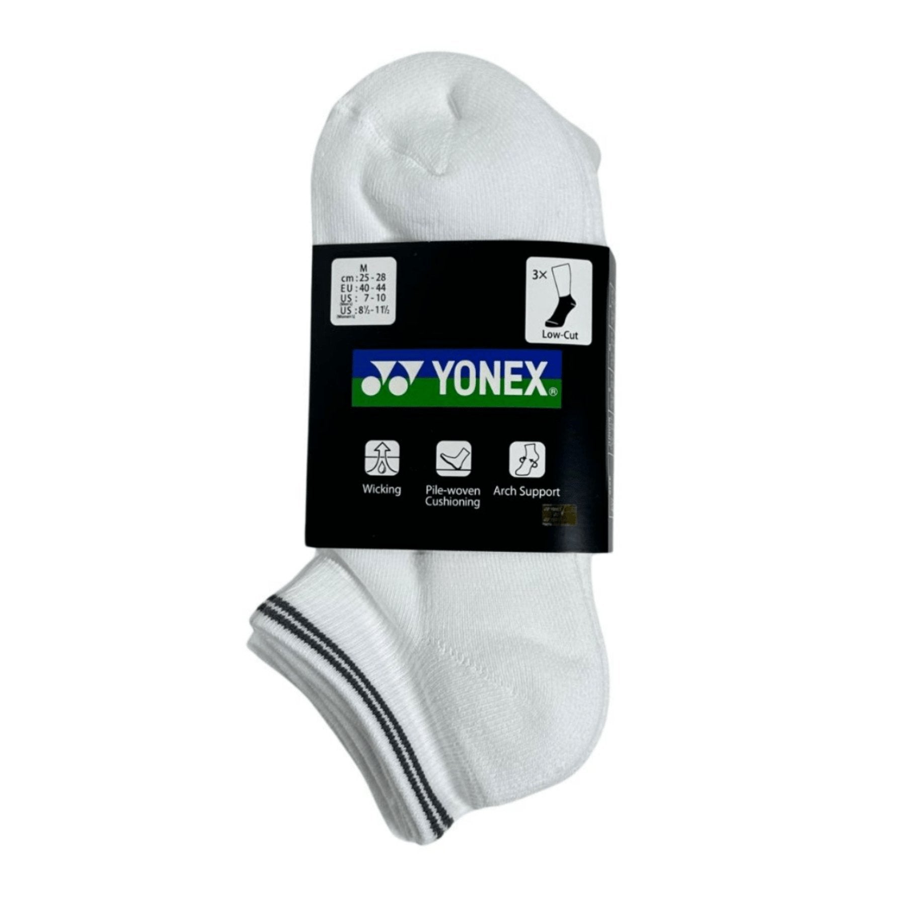 YONEX Sports Low Cut Socks (3 Pairs) 19218EX Assorted - Gem Sports