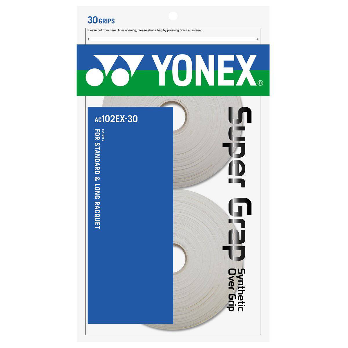 YONEX Super Grap AC102EX - 30(30 Wraps) Multiple Colors - Gem Sports