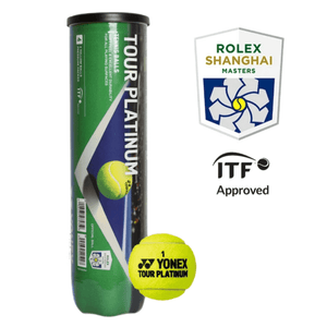 YONEX Tour Platinum Tennis Ball ROLEX SHANGHAI MASTERS (4 In 1 Tube) – ITF Approved (TB - TP4) - Gem Sports