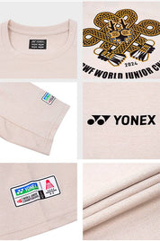 YONEX Unisex BWF World Junior 2024 Souvenir Shirt YOB24130EX Oatmeal - Gem Sports