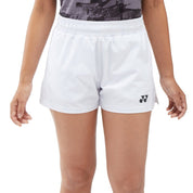 YONEX Women’s Shorts (With Inner Shorts) YW0047EX White - Gem Sports